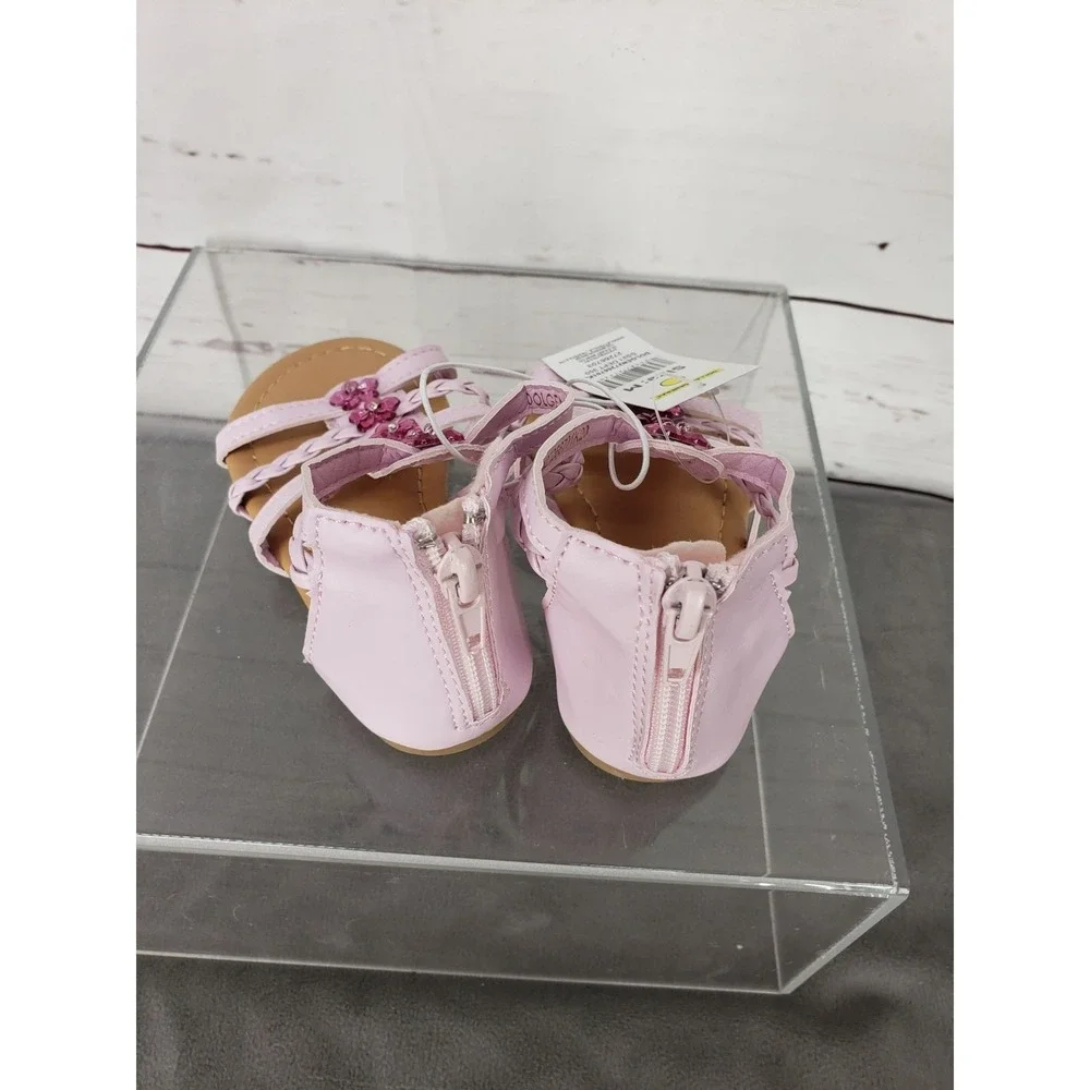 Toddler Girl pink Gladiator Jeweled large sandals